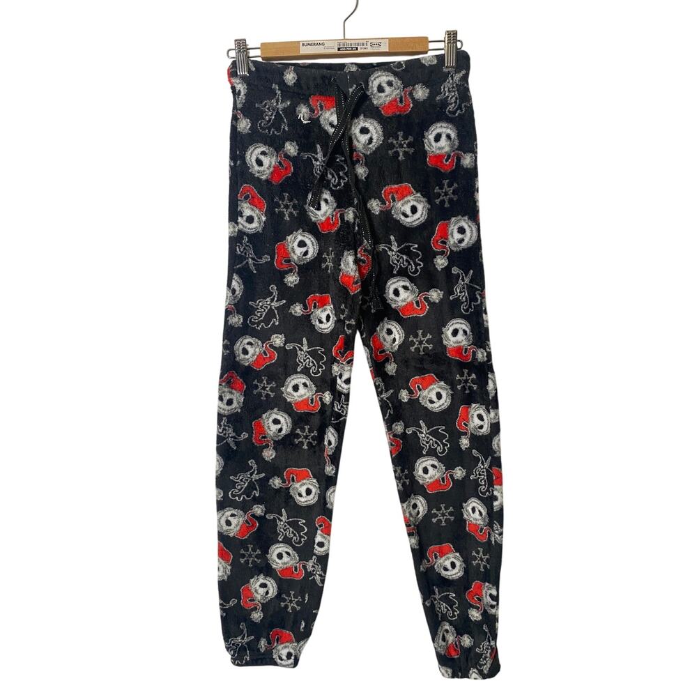 Disney Nightmare Before Christmas Jack Santa Fleece Lounge Pants Black Size S